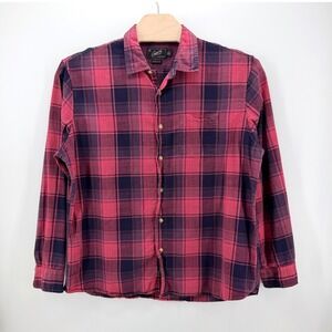 Grayers Clothiers Plaid Shirt Mens XXL Pink Blue Cotton Button Down Long Sleeve